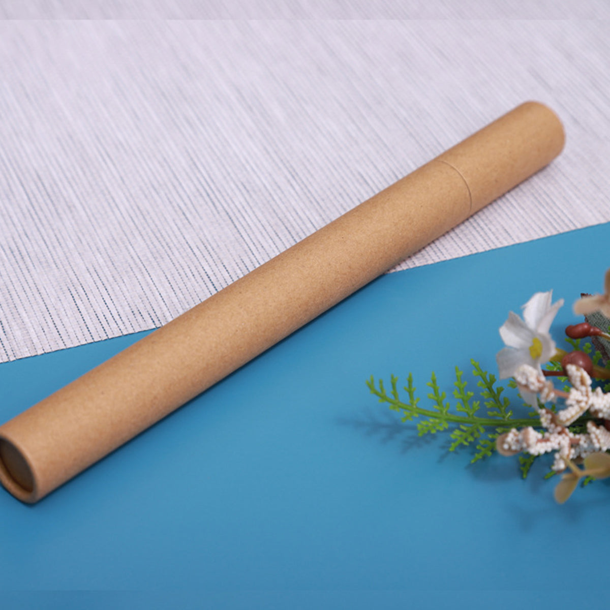 20PCS Kraft Paper Storage Tubes Moisture Resistant Cylindrical Packaging