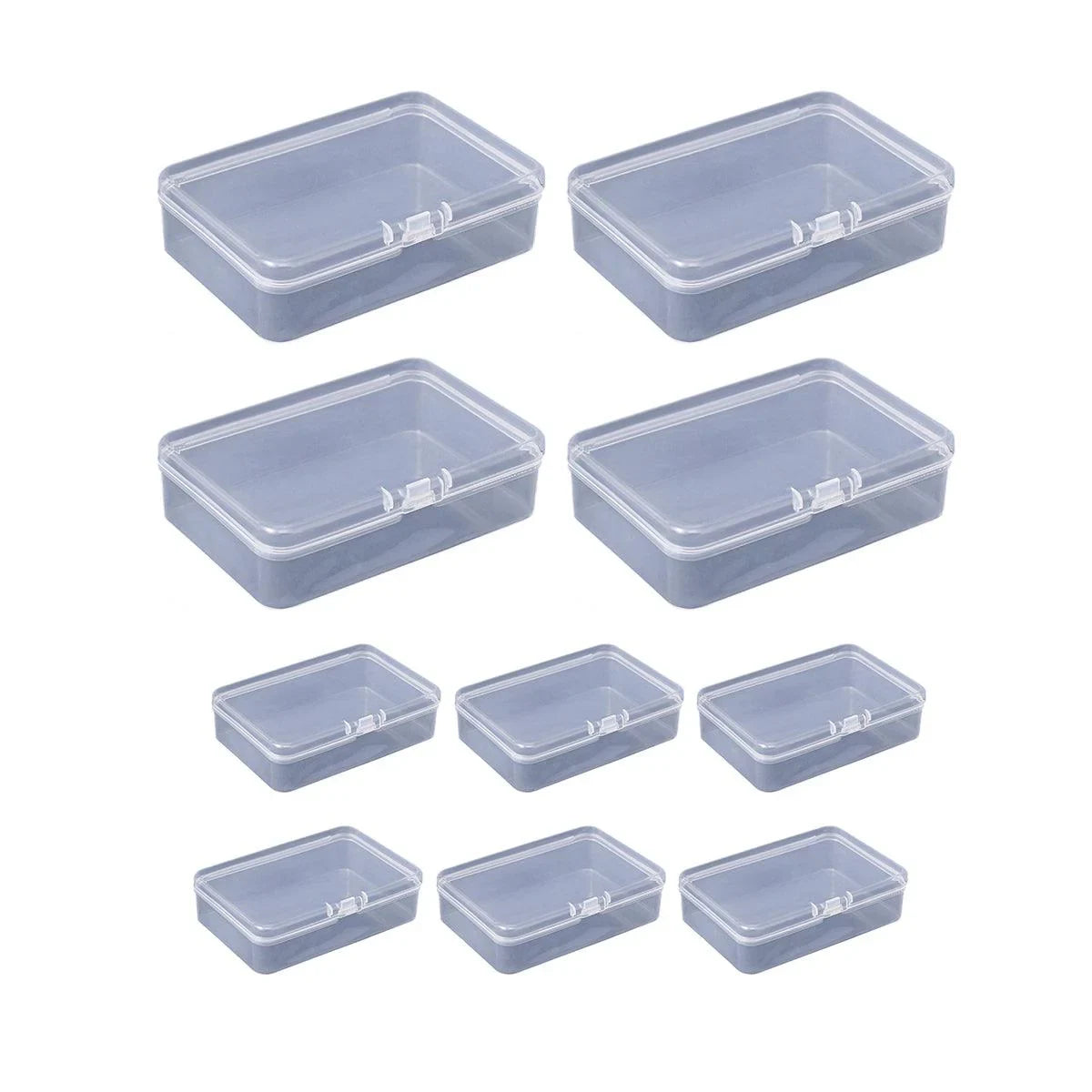 Card Storage Box Transparent Plastic Holder 10PCS