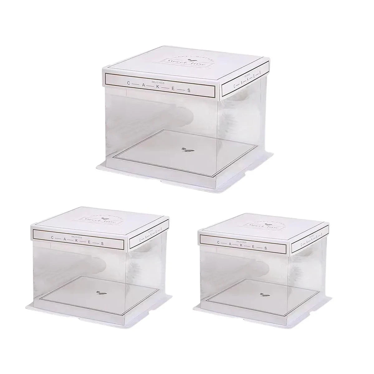 Clear Cake Food Packaging Box 10PCS