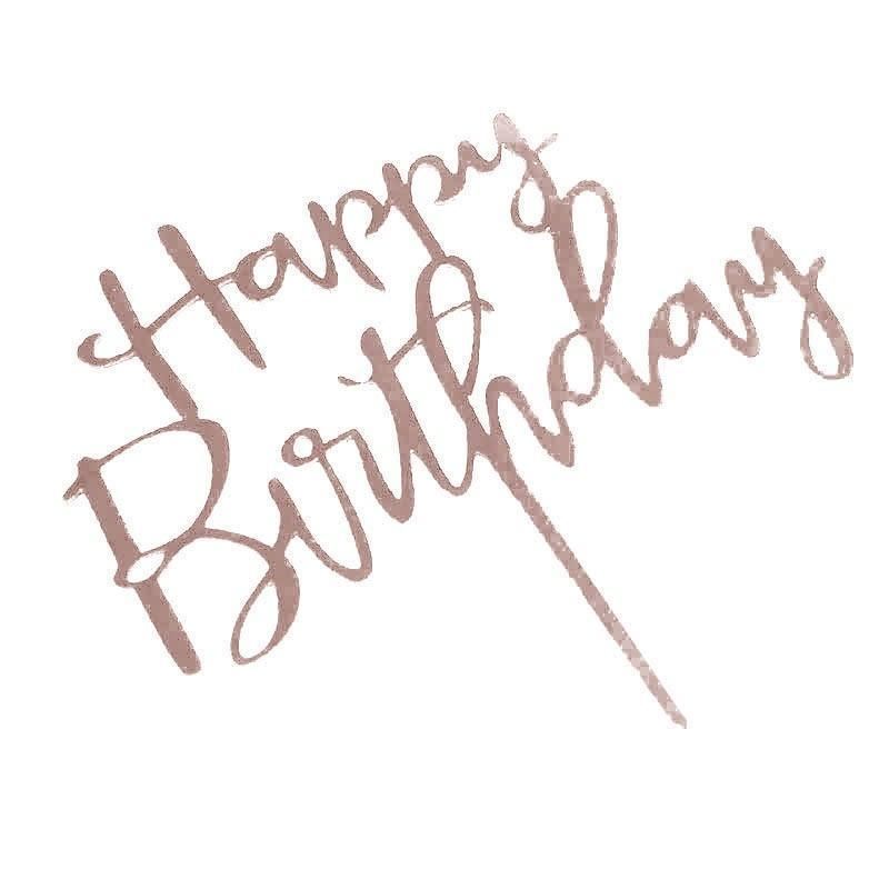 Acrylic Happy Birthday Cake Topper 1PC 36Styles Party Cake Decoration - Discount Packaging Warehouse