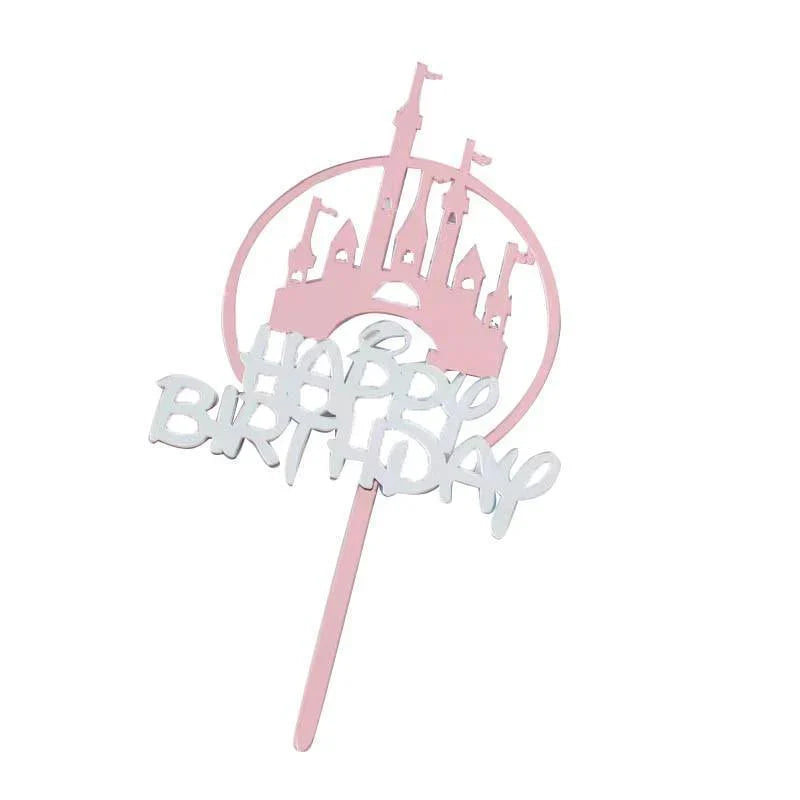 Acrylic Happy Birthday Cake Topper 1PC 36Styles Party Cake Decoration - Discount Packaging Warehouse