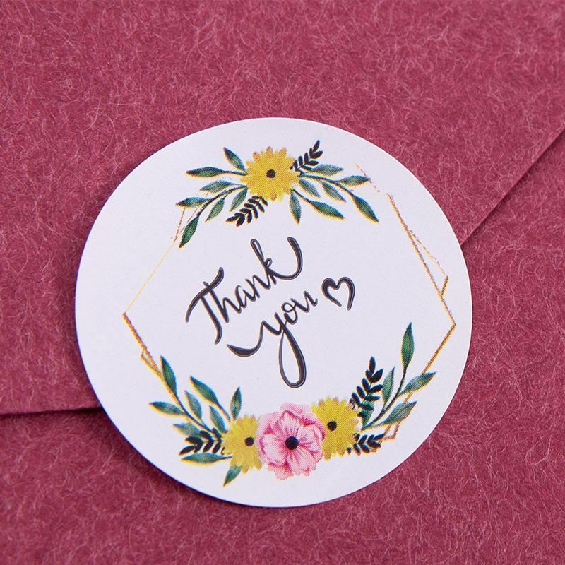Elegant and durable thank you stickers for gifts and packaging