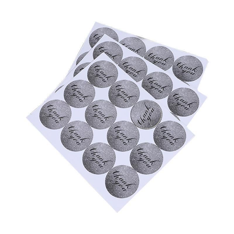 Elegant and durable thank you stickers for gifts and packaging