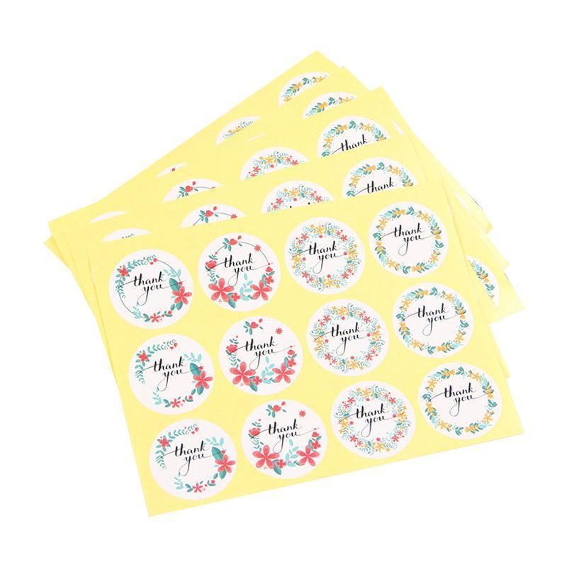 Elegant and durable thank you stickers for gifts and packaging