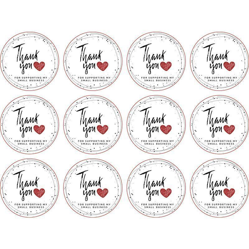 Elegant and durable thank you stickers for gifts and packaging