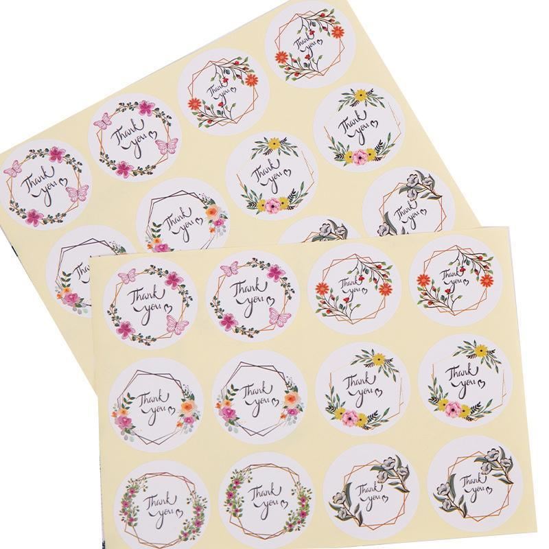 Elegant and durable thank you stickers for gifts and packaging