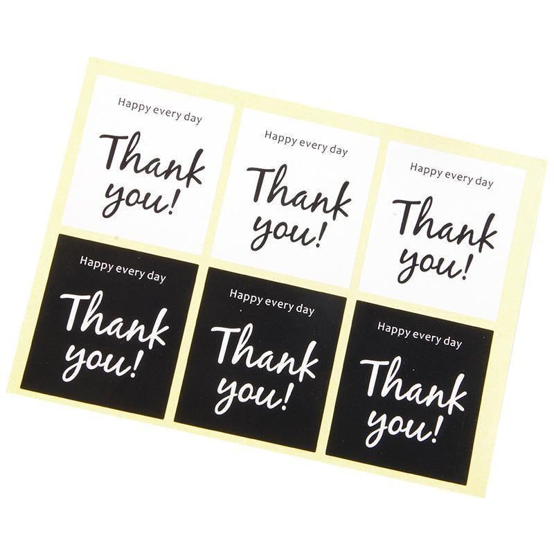 Elegant and durable thank you stickers for gifts and packaging