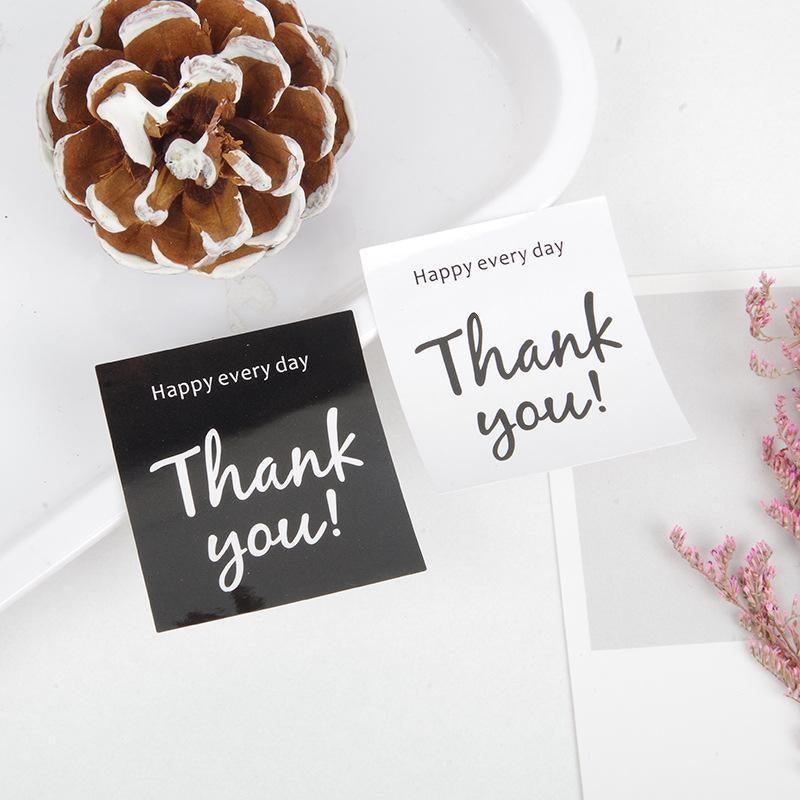 Elegant and durable thank you stickers for gifts and packaging