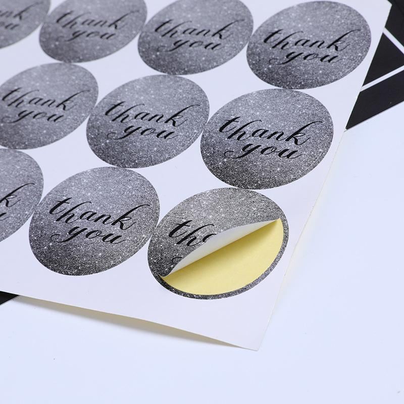 Elegant and durable thank you stickers for gifts and packaging