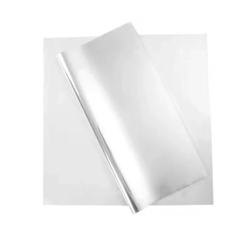 Wrapped gift adorned with elegant clear wrapping paper