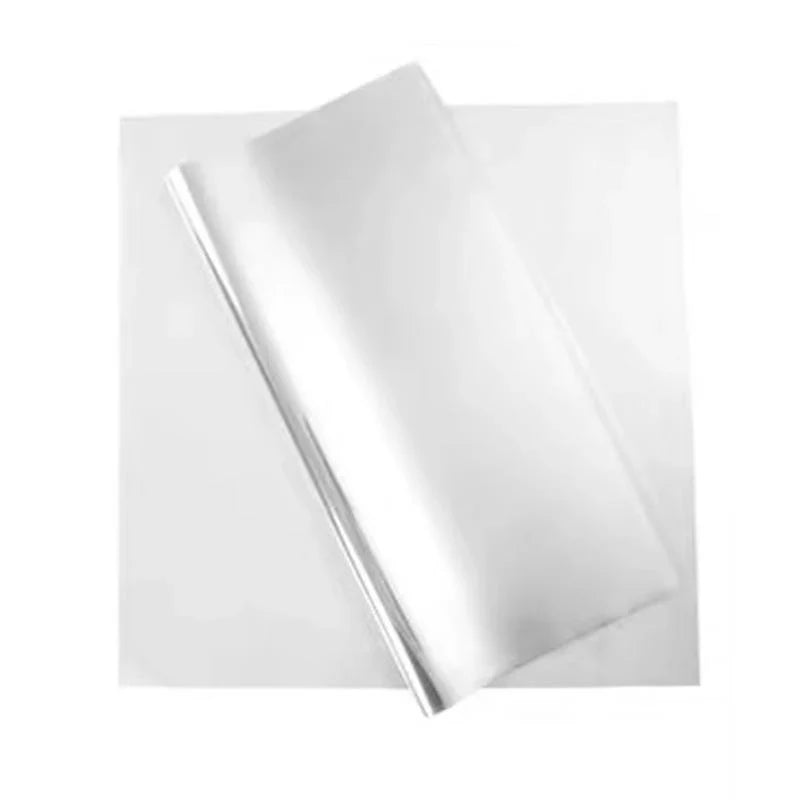 Wrapped gift adorned with elegant clear wrapping paper