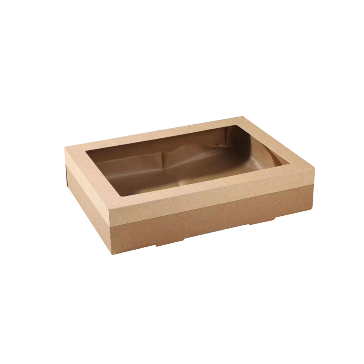 10PCS Kraft Paper Lunch Boxes Food Grade Disposable Bento Packaging
