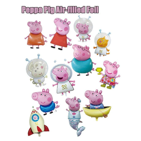 Aluminum Film Peppa Pig Balloon 1PC 12Styles Kids Birthday Theme Party Decoration - Discount Packaging Warehouse