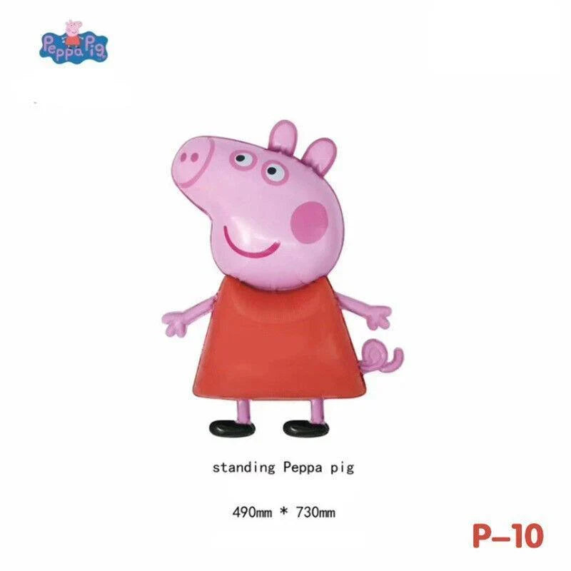 Aluminum Film Peppa Pig Balloon 1PC 12Styles Kids Birthday Theme Party Decoration - Discount Packaging Warehouse
