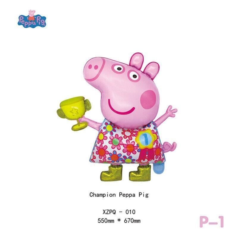 Aluminum Film Peppa Pig Balloon 1PC 12Styles Kids Birthday Theme Party Decoration - Discount Packaging Warehouse