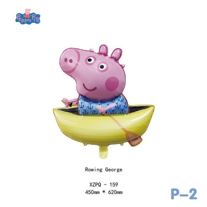 Aluminum Film Peppa Pig Balloon 1PC 12Styles Kids Birthday Theme Party Decoration - Discount Packaging Warehouse