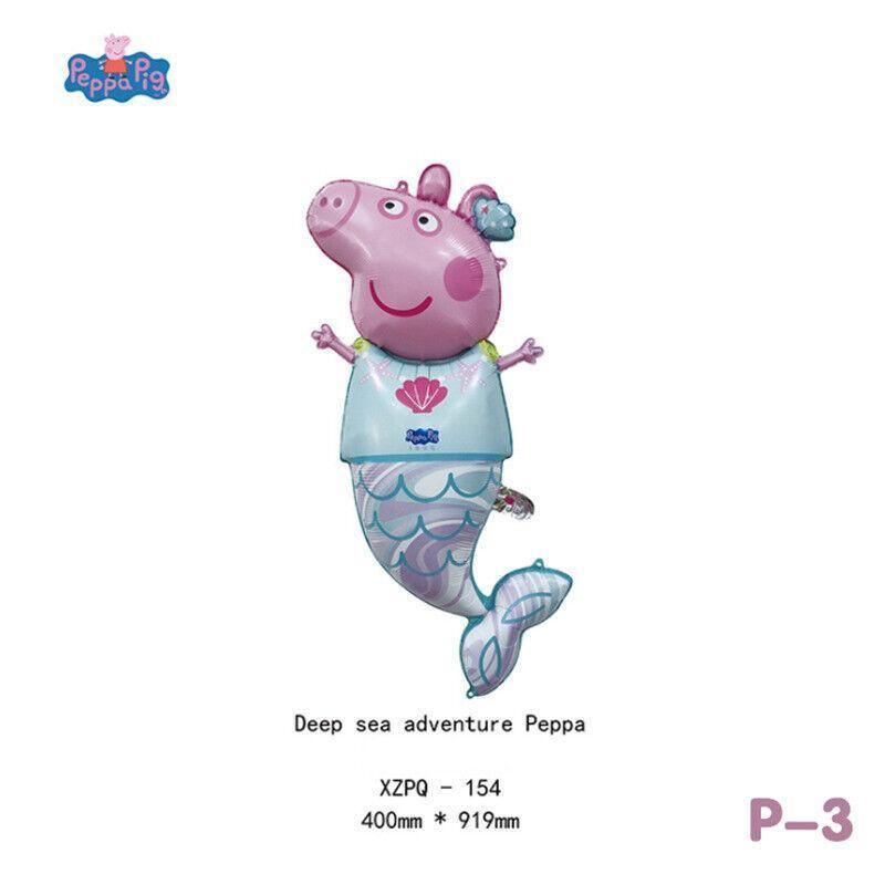 Aluminum Film Peppa Pig Balloon 1PC 12Styles Kids Birthday Theme Party Decoration - Discount Packaging Warehouse