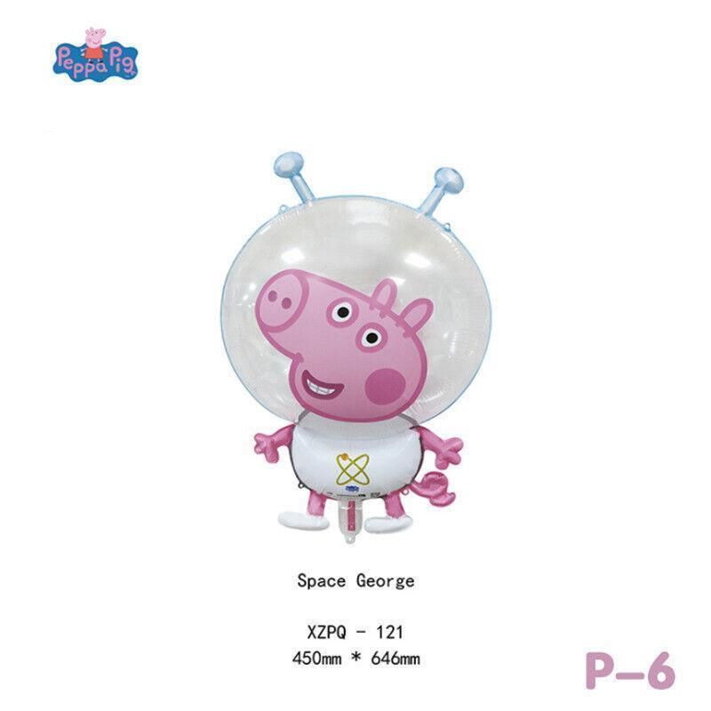 Aluminum Film Peppa Pig Balloon 1PC 12Styles Kids Birthday Theme Party Decoration - Discount Packaging Warehouse