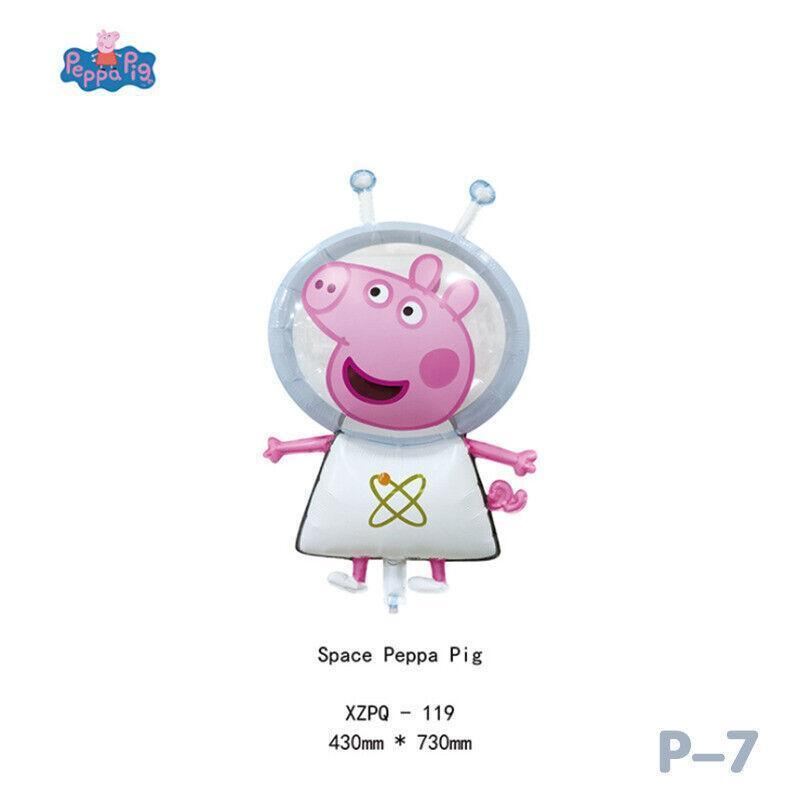 Aluminum Film Peppa Pig Balloon 1PC 12Styles Kids Birthday Theme Party Decoration - Discount Packaging Warehouse