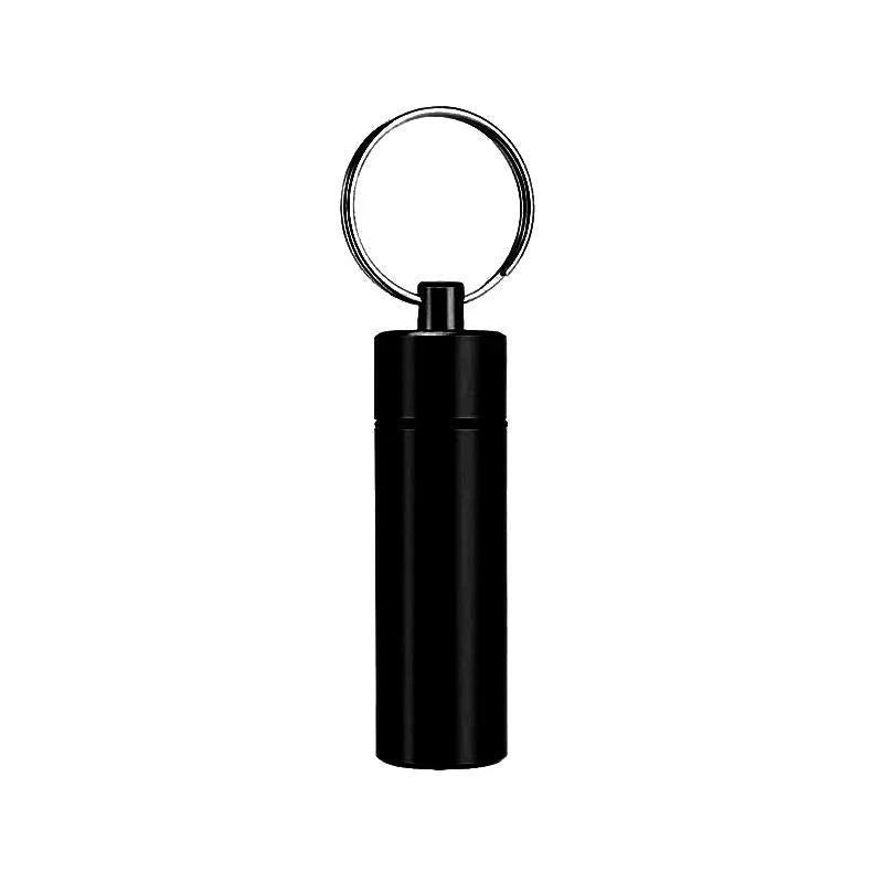Pill Box Keychain 6 Colours 60x17mm Aluminum Waterproof Medicine Container - Discount Packaging Warehouse