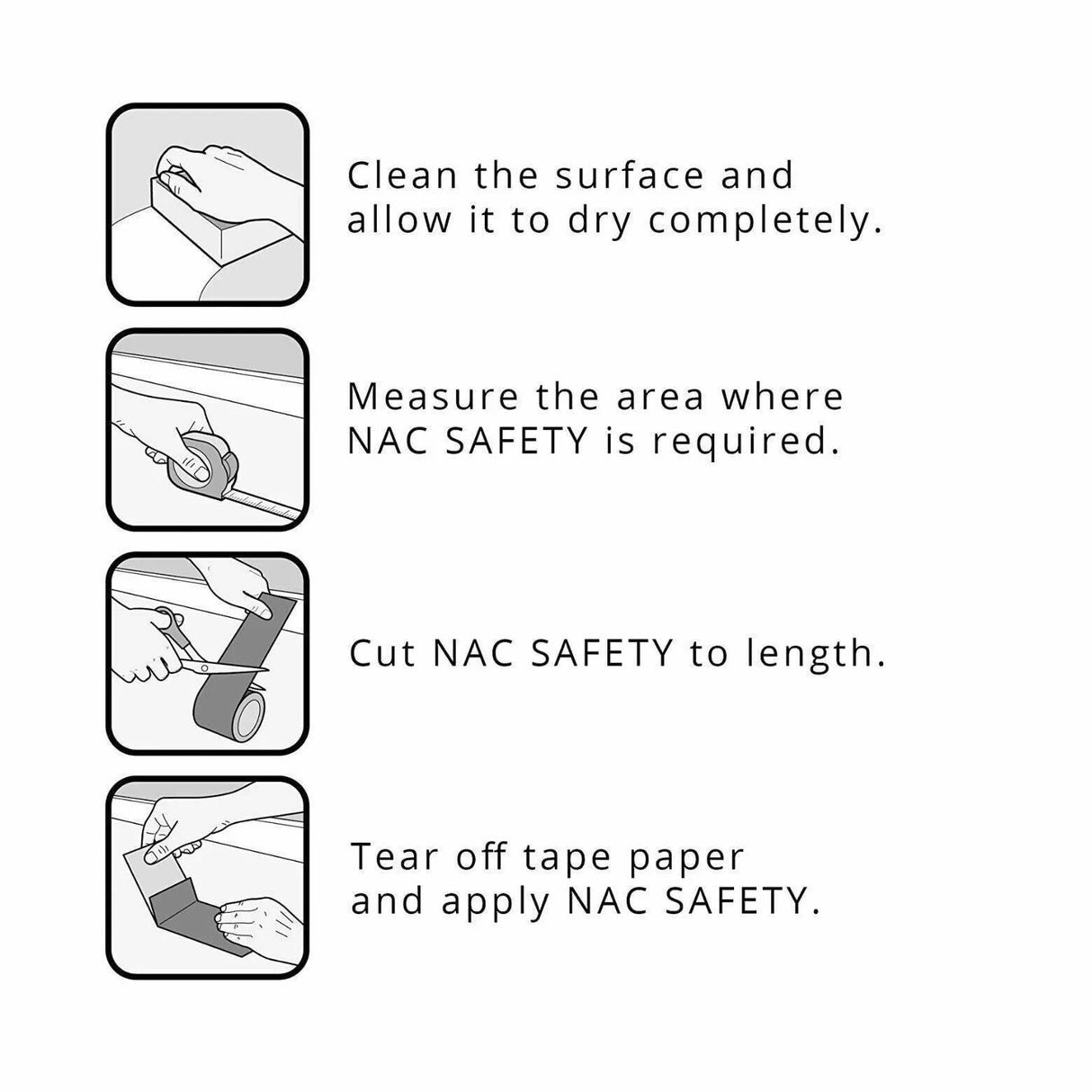 Anti-Slip Tape 1-2ROLL(S) 2Sizes 3Colours High Grip Adhesive - Discount Packaging Warehouse