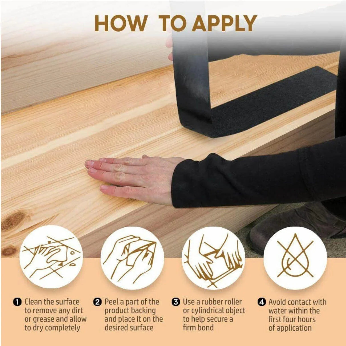 Anti-Slip Tape 1-2ROLL(S) 2Sizes 3Colours High Grip Adhesive - Discount Packaging Warehouse