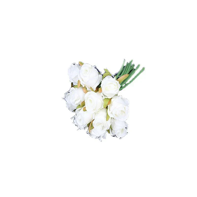Artificial Flowers Silk Rose Fake Bouquet 12PCS 7Colours - Discount Packaging Warehouse