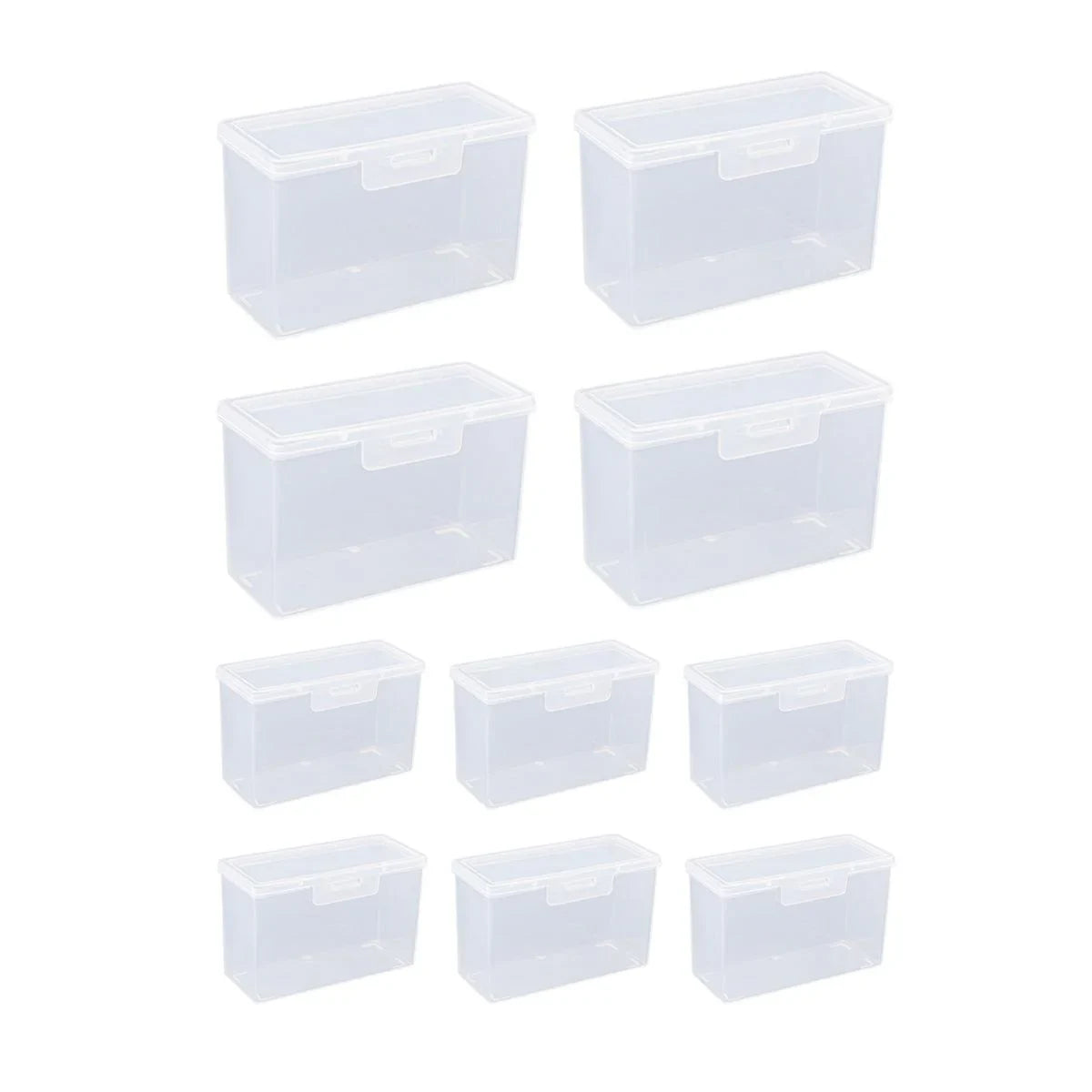 Card Storage Box Transparent Plastic Holder 10PCS