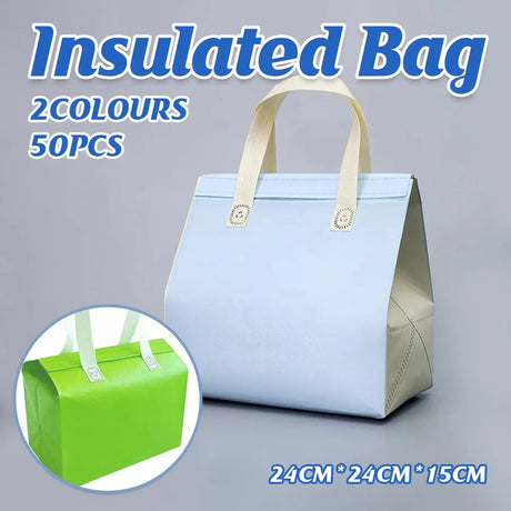 50pcs Thermal Insulated Packaging Bags for Milk Tea Cake