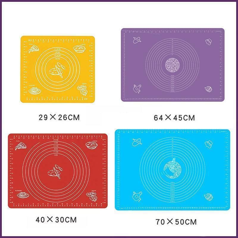 Baking Mat 1PC 6Colours 4Sizes Non-Stick Silicone Baking Fondant Sheet - Discount Packaging Warehouse
