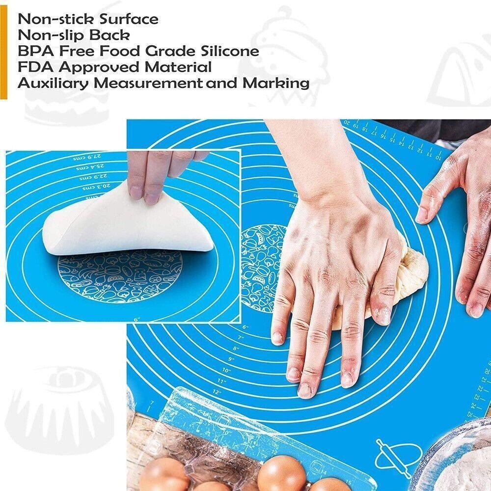 Baking Mat 1PC 6Colours 4Sizes Non-Stick Silicone Baking Fondant Sheet - Discount Packaging Warehouse