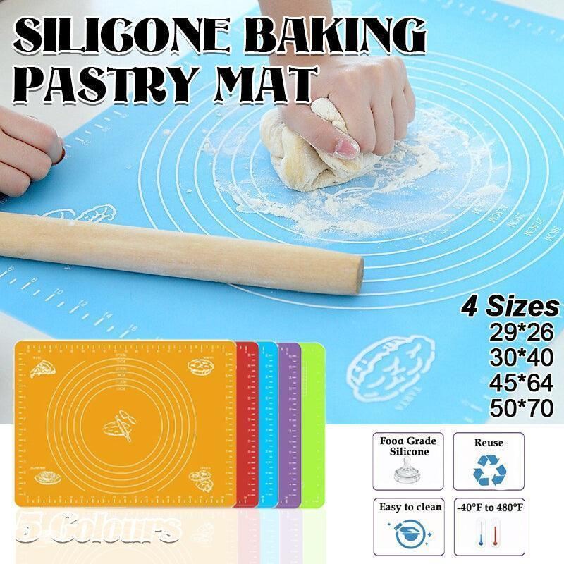 Baking Mat 1PC 6Colours 4Sizes Non-Stick Silicone Baking Fondant Sheet - Discount Packaging Warehouse