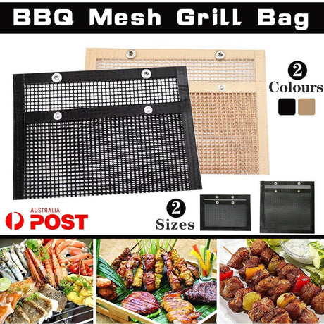 BBQ Grill Mesh Bag 1PC 2Colours Non-stick High Temperature Resistance PTFE Bag - Discount Packaging Warehouse