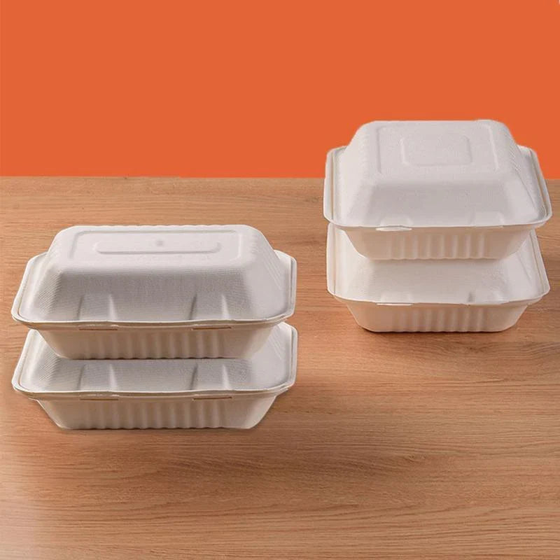 Durable and convenient take away boxes for food packaging.
