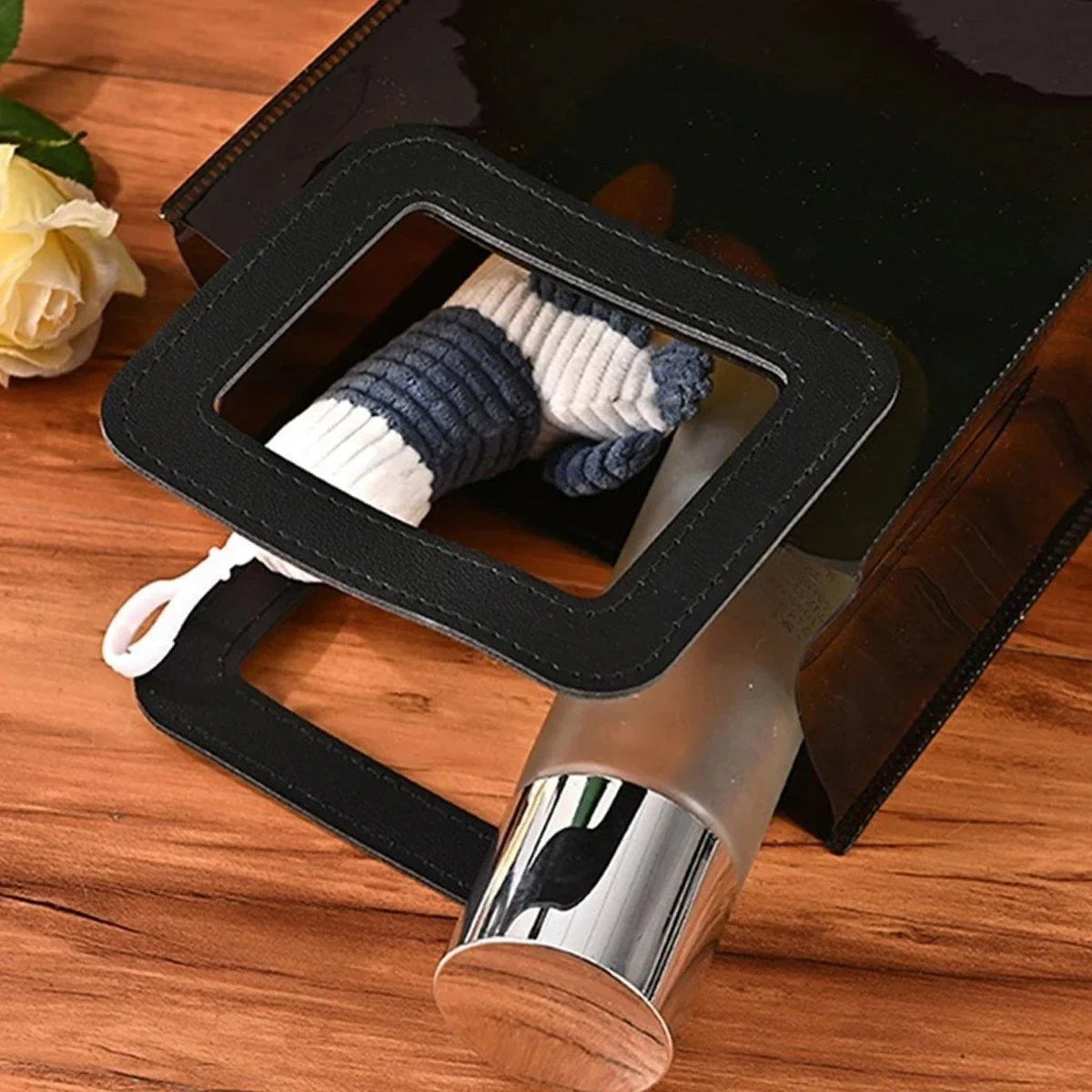 Black PVC Jelly Bag 10PCS Waterproof with Round and Square Handles for Gifts
