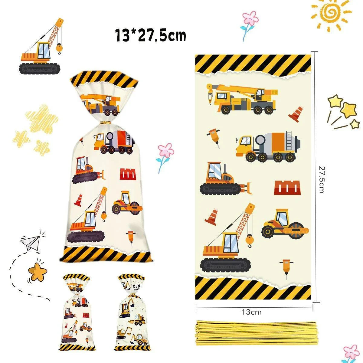 Boost Your Party Fun with These Engineering Vehicle Cookie Bags