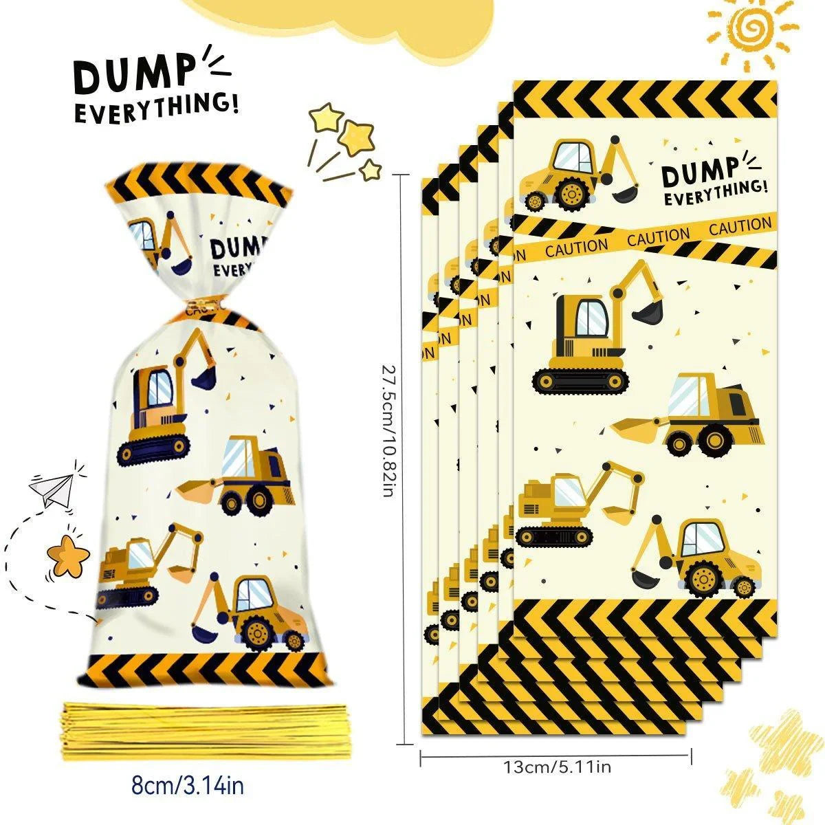 Boost Your Party Fun with These Engineering Vehicle Cookie Bags