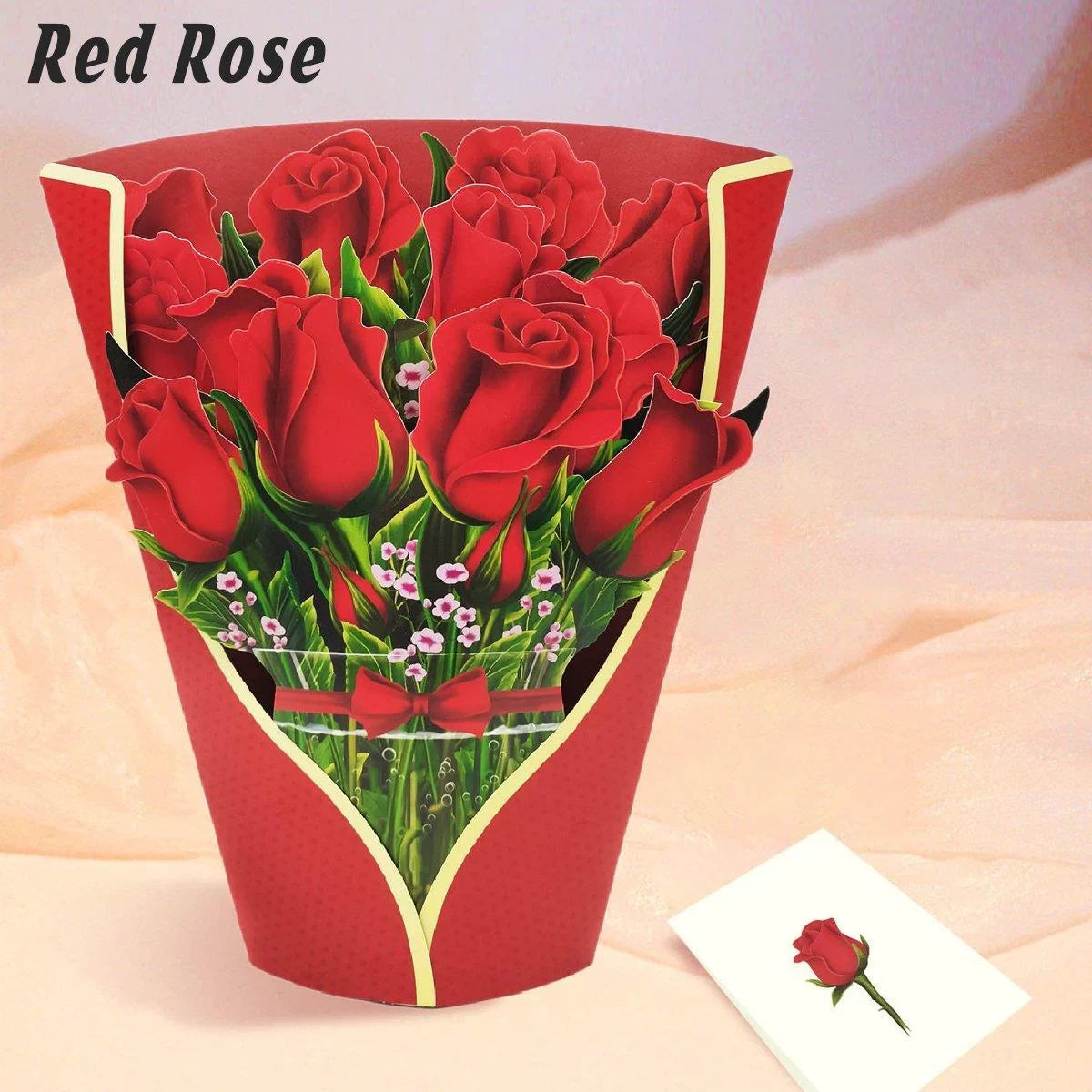 Bouquet Greeting Card 1PC One Side Coated Paper for Special Occasions