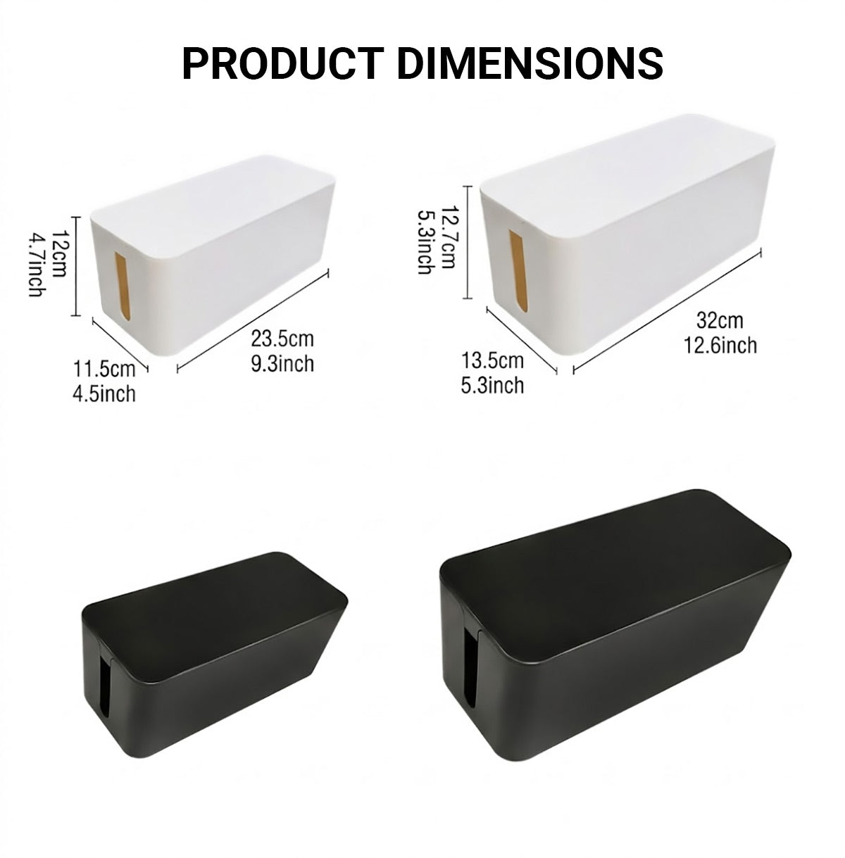 Cable Management Box Cord Tidy Organizer Socket