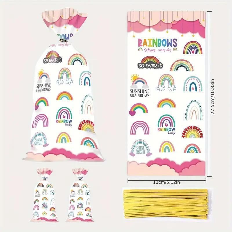 Brighten Your Party with Rainbow Themed Cookie Bags
