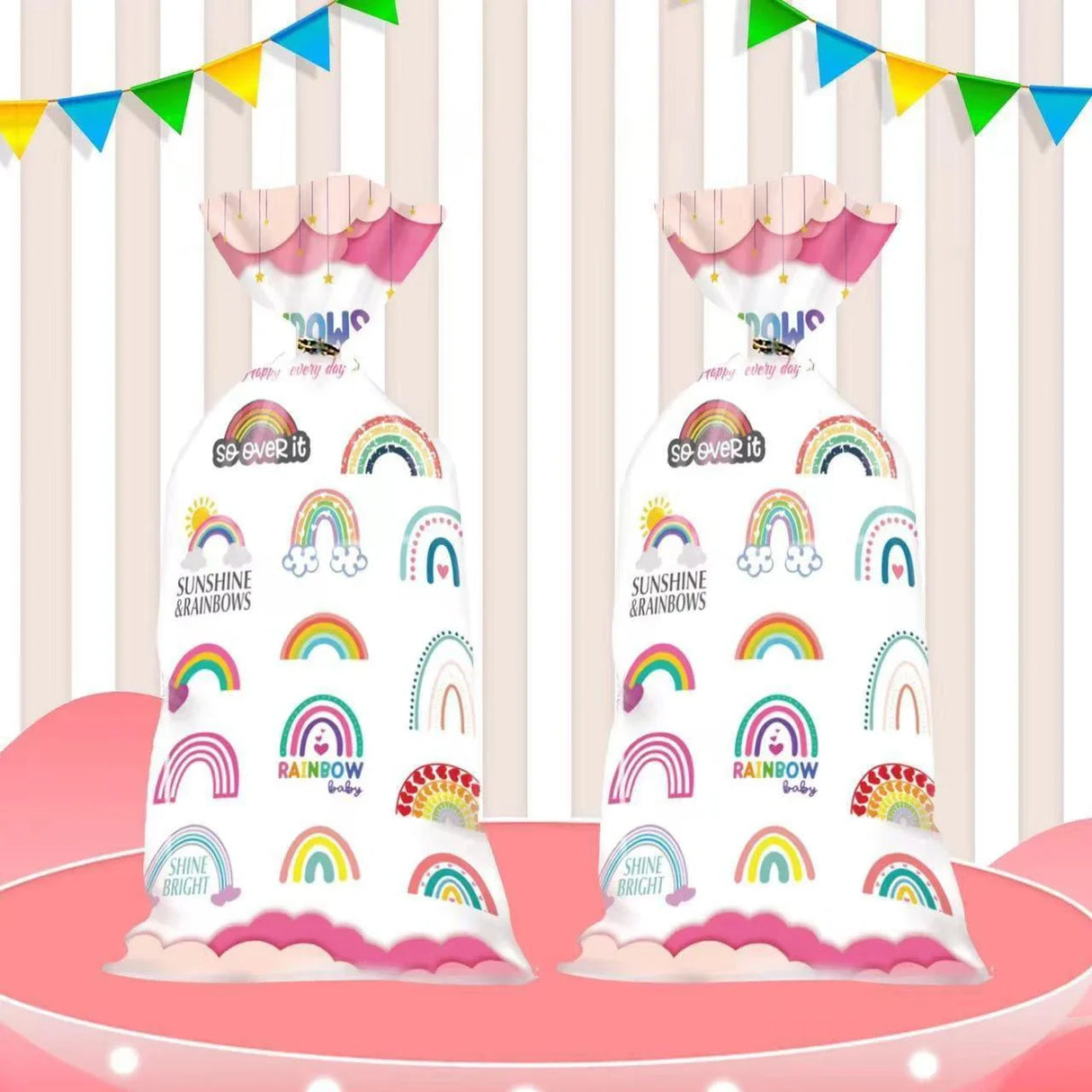 Brighten Your Party with Rainbow Themed Cookie Bags