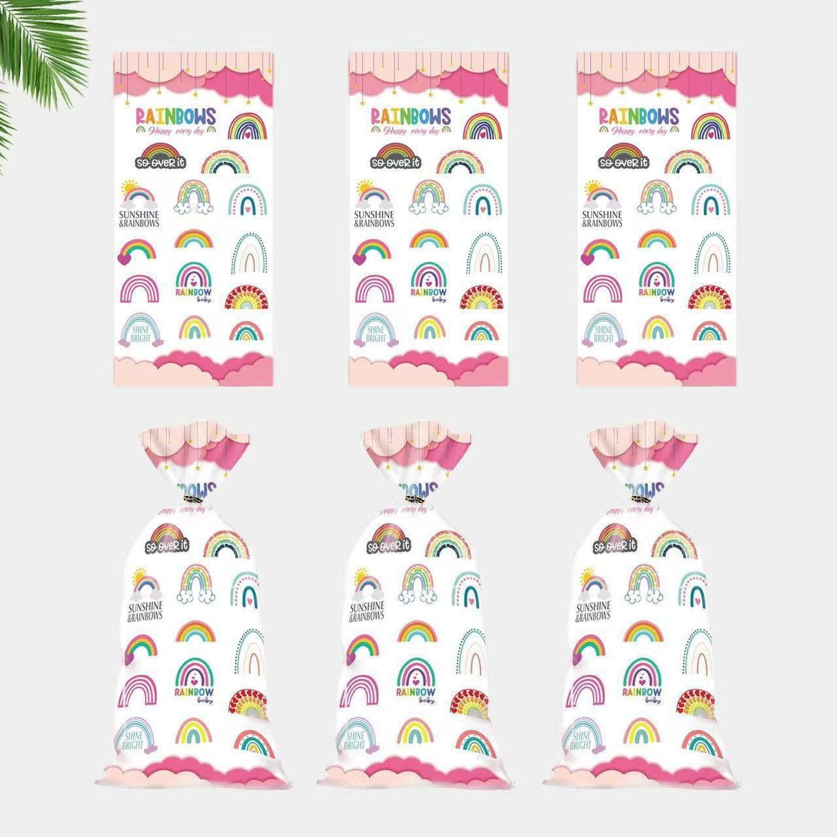 Brighten Your Party with Rainbow Themed Cookie Bags