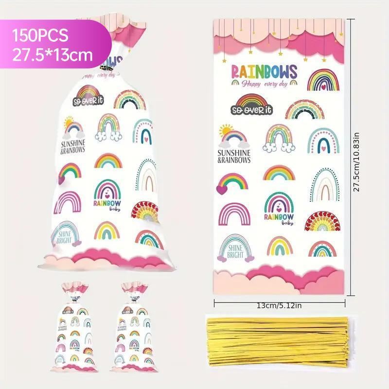 Brighten Your Party with Rainbow Themed Cookie Bags