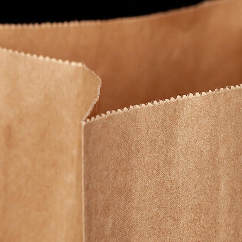 Brown Kraft Paper Bags 10-100PCS 6Sizes Flat Bottom Grocery Bag - Discount Packaging Warehouse