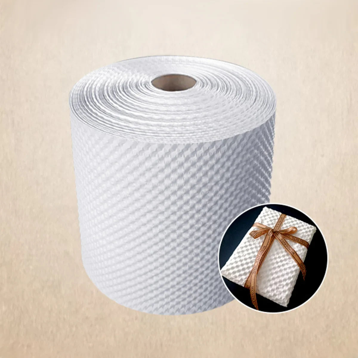 White Kraft Paper Roll Degradable Bubble Wrap Packaging