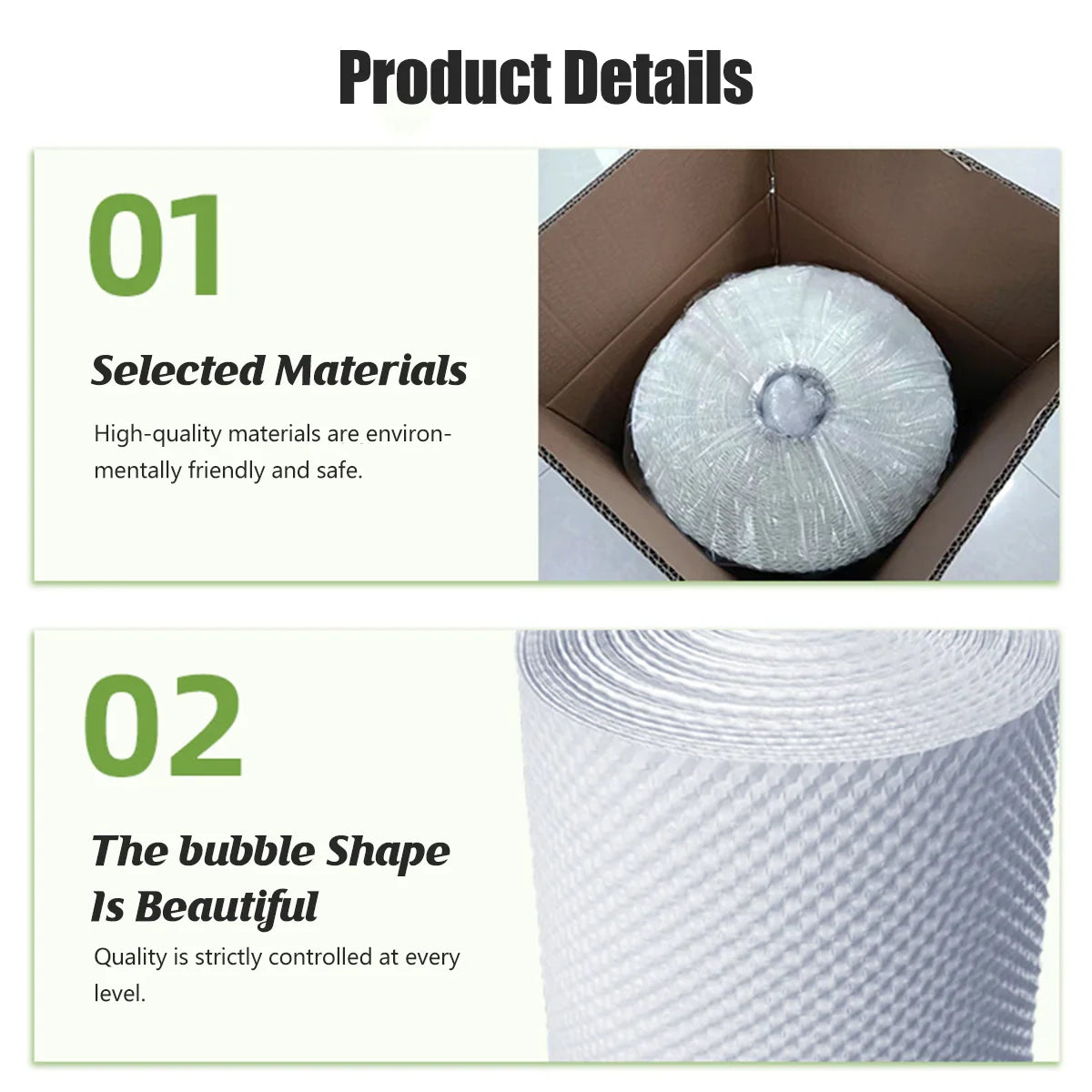 White Kraft Paper Roll Degradable Bubble Wrap Packaging