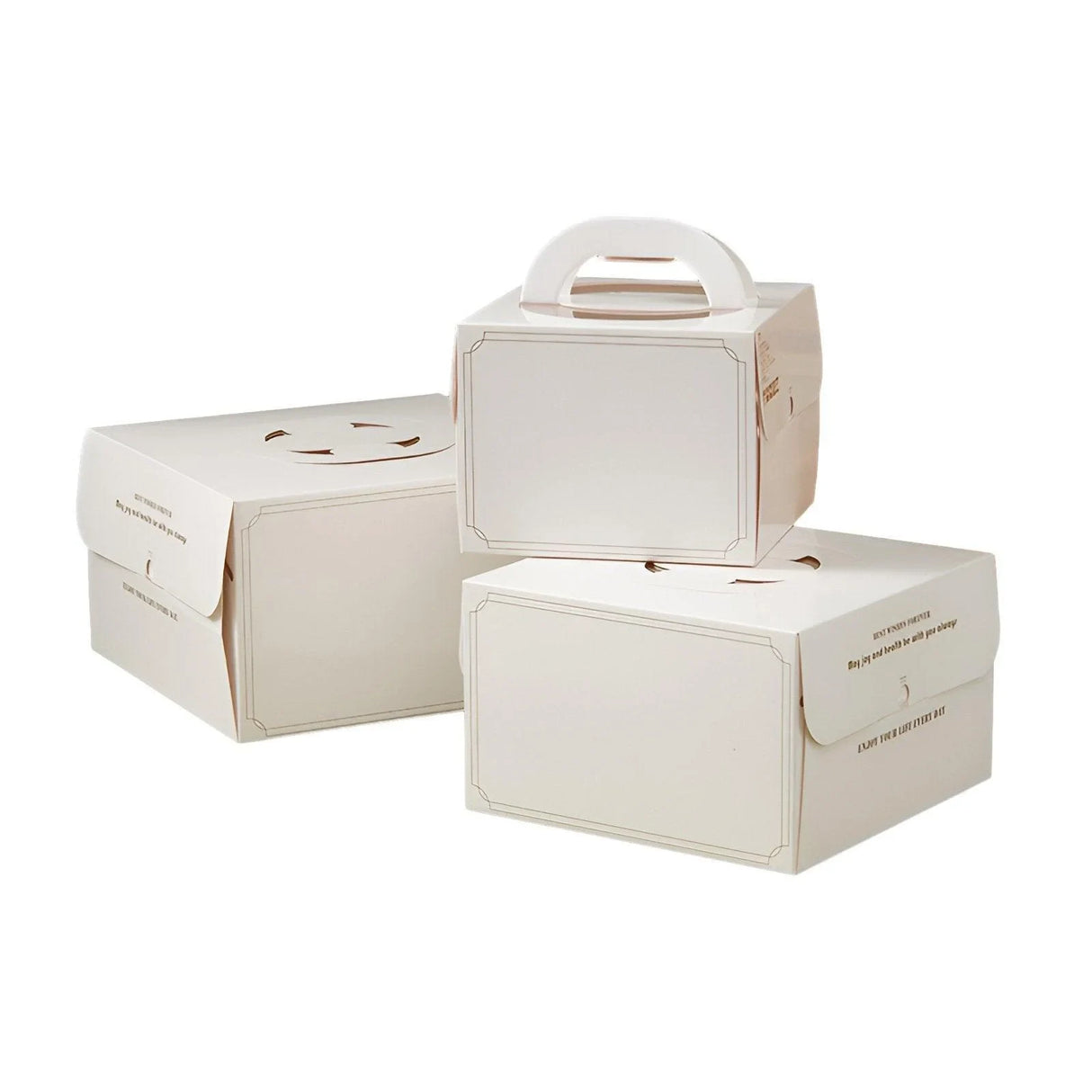 Cake Boxes with Display Window and Handle 20PCS 6Inch White Cardboard - Discount Packaging Warehouse
