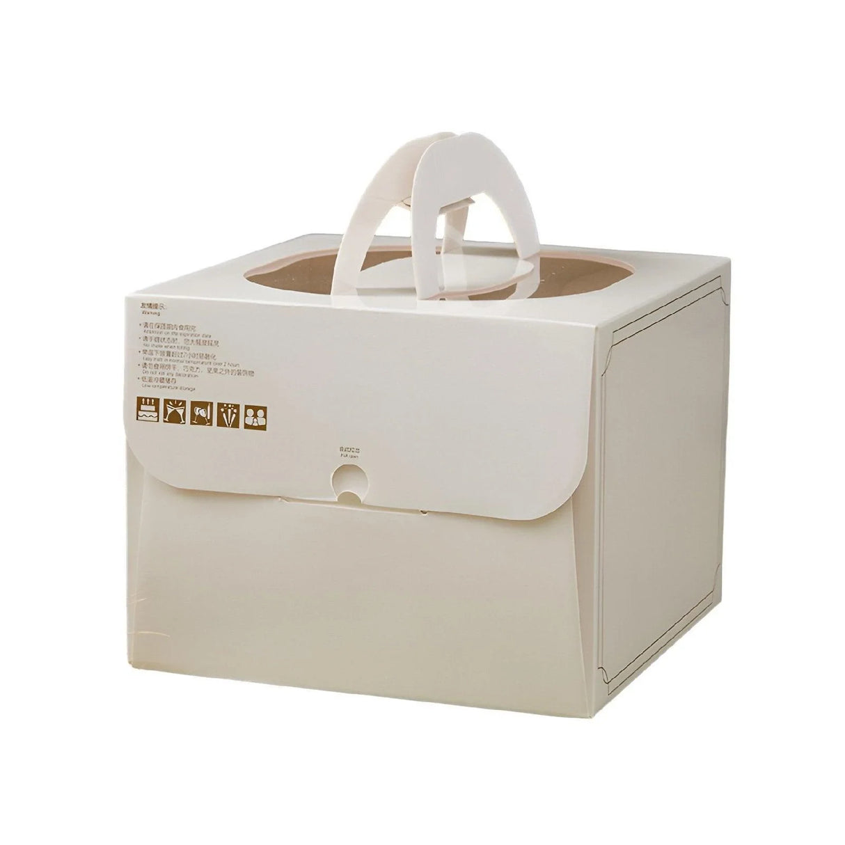 Cake Boxes with Display Window and Handle 20PCS 6Inch White Cardboard - Discount Packaging Warehouse