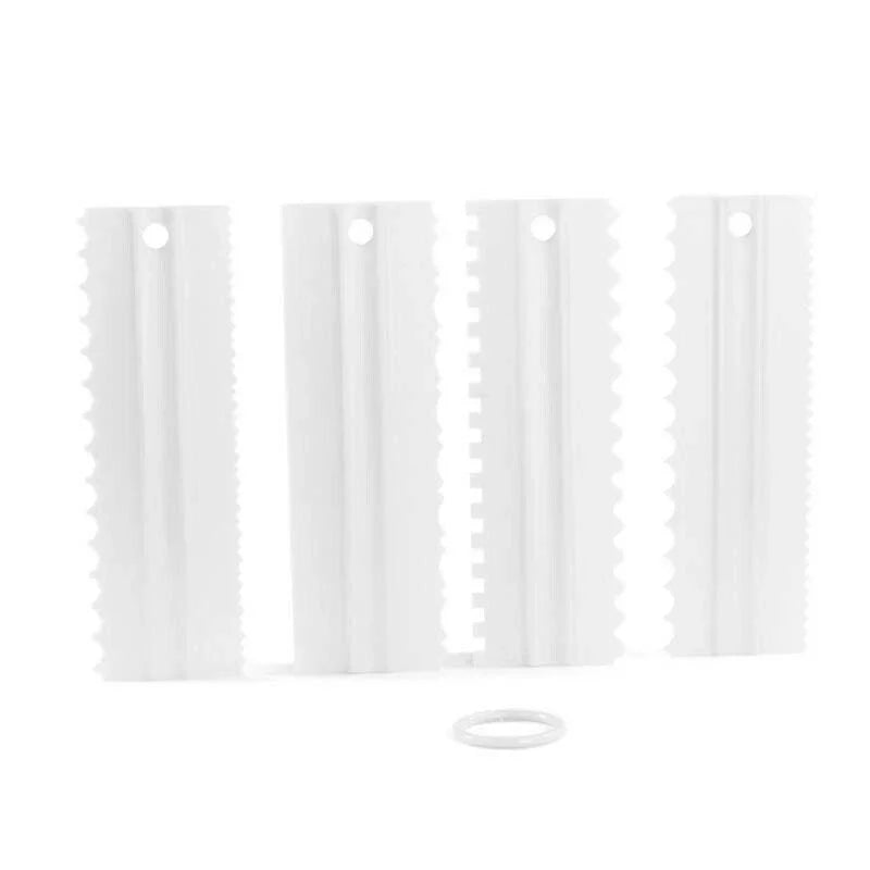 Cake Scraper 4PCS 4Colours 22.8x7.5cm PS Icing Smoother - Discount Packaging Warehouse