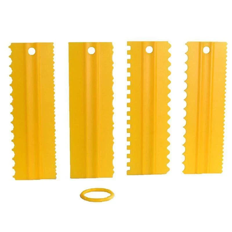 Cake Scraper 4PCS 4Colours 22.8x7.5cm PS Icing Smoother - Discount Packaging Warehouse